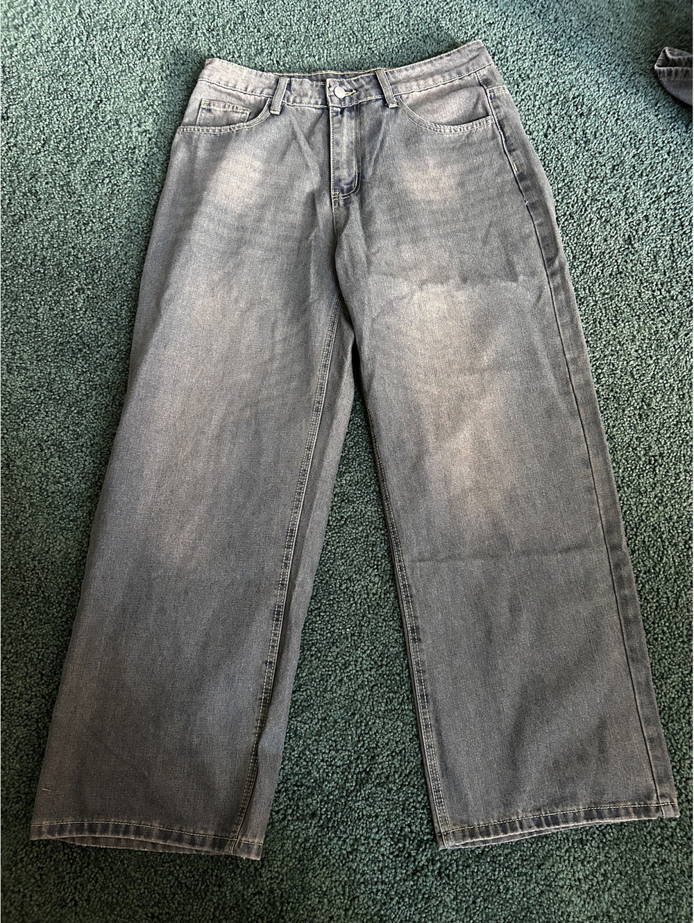 Gray Baggy Denim Jeans